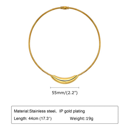 Stainless Steel Open Collar Choker – Adjustable Fit