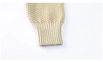 2025 Spring Autumn Women’s Knit Sweater – Loose Korean Style Long Sleeve Pullover with Spliced Shirt Collar