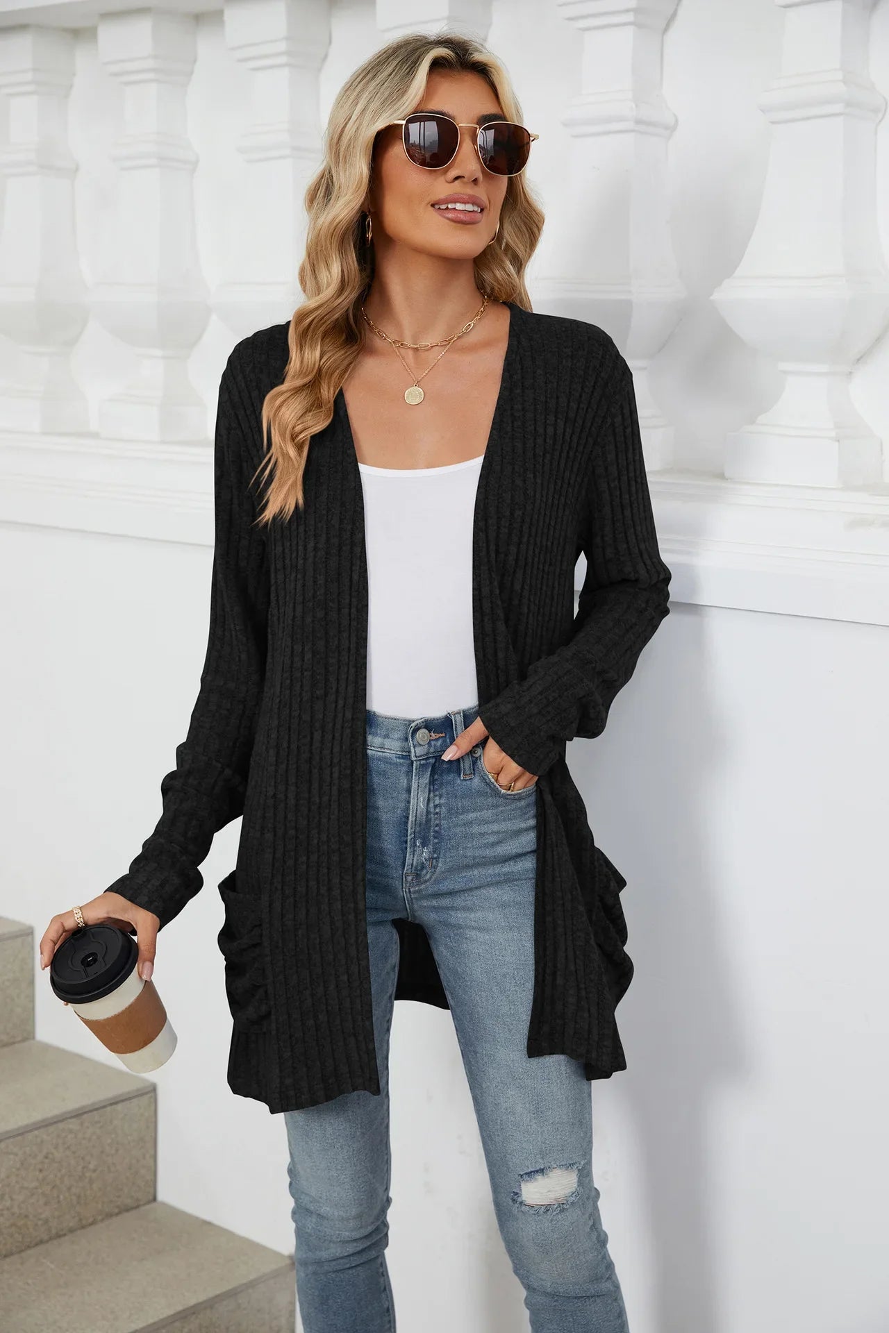 Women’s Casual Coat Cardigan – Basic Fashion Outerwear Jacket