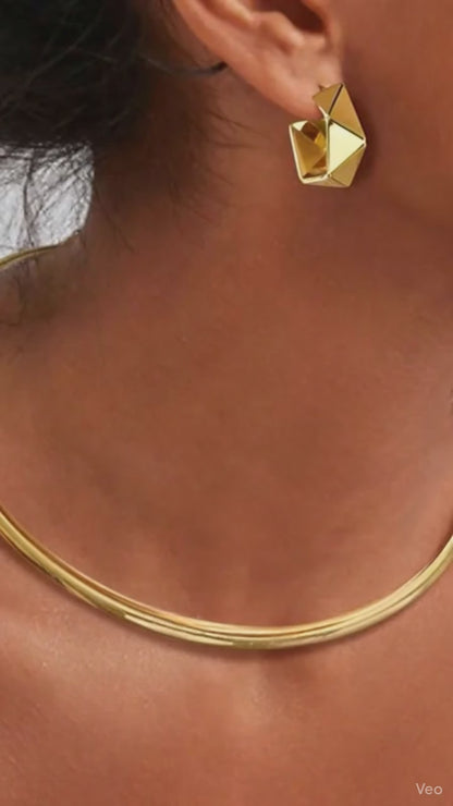 Stainless Steel Open Collar Choker – Adjustable Fit